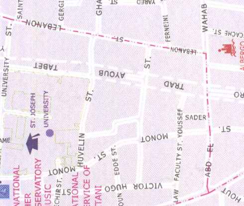 Maps of Beirut Location address: Trad Ayoub Tabet, Faculty Youssef, Victor Hugo, Monot