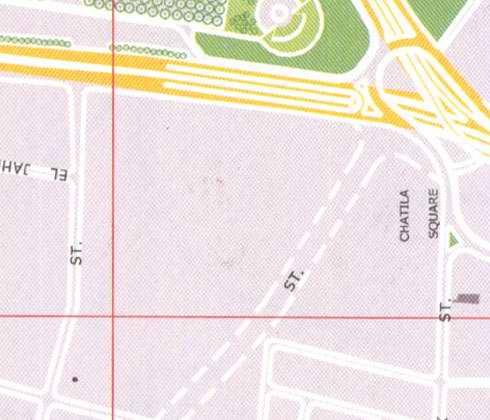 Maps of Beirut Location address: Chatila Square, roads and streets in Beirut