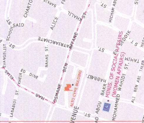 Maps of Beirut, Mohammed Wahidi, Ministry of Social affairs women affairs, Osmane Ben affane, Evengelist School