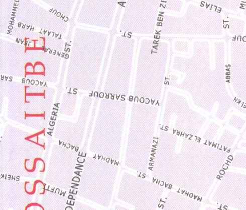 Maps of Beirut Mossaitbe, Yacoub Sarrouf, Armanazi, Fatimat el Zahra, Mufti, abbas