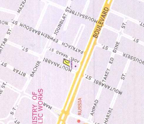 Maps of Beirut, Moutanabbi, Adel Nakad, Patriarch Ephrem Barsoum, Ahmad Takey ed dine