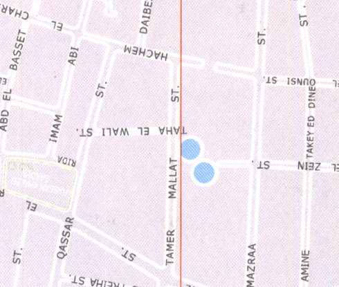 Maps of Beirut, Taha el wali street, Tamer Mallat, Mazraa, Abd el Basset, Qassar street, Amine Takey ed dine