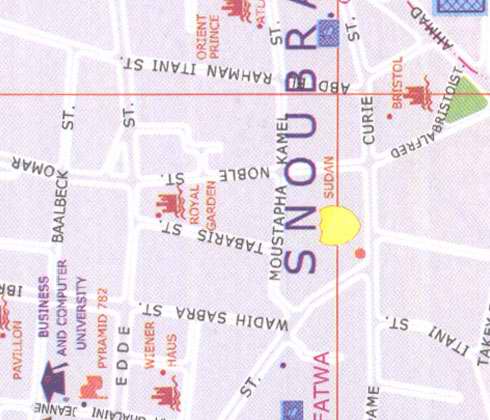 Beirut, Orient prince, Bristol, Royal Garden, Business and computer university, Hotel Pavillon, Pyramid 782, Wadih Sabra, Tabaris