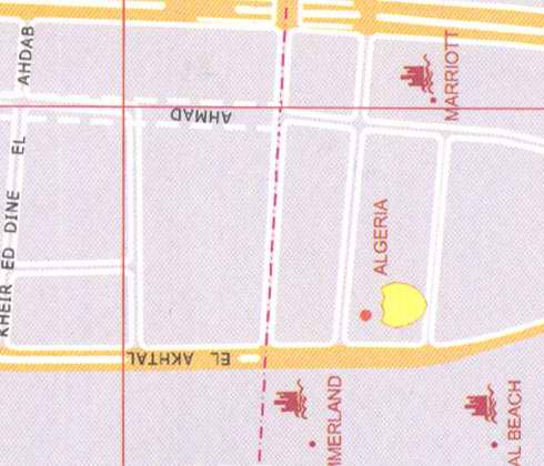 Maps of Beirut, Hotels location, summerland, Marriot, Algeria Embassy, Coral Beach