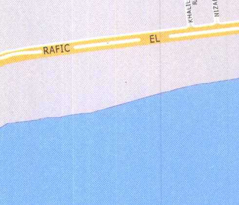 Maps of Beirut and roads, Rafic el Hariri avenue