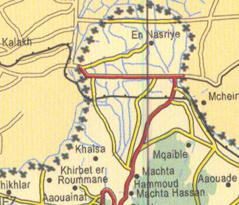 Maps of Lebanon, Location and address, Khirbet roummane, mqaible, machta hassan, mcheir