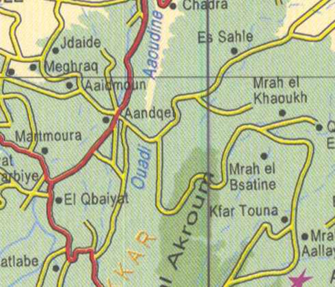 Maps of Lebanon, Location and address, qbaiyat, jdaide, sahle, aandqel, kfar touna