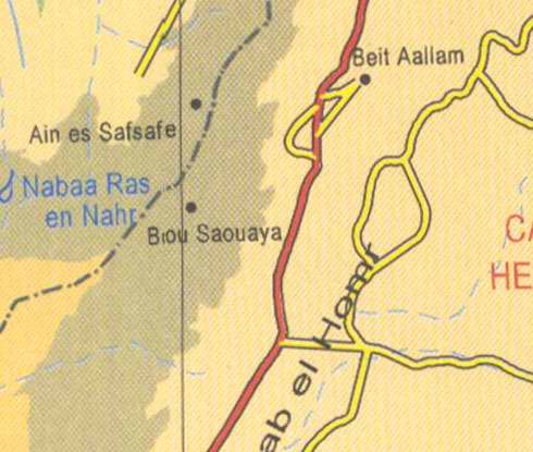 Maps of Lebanon, Location and address, beit aallam, ain es safsafe, nabaa ras en nahr