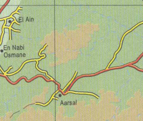 Maps of Lebanon, Location and address, el ain, en nabi osmane, aarsal