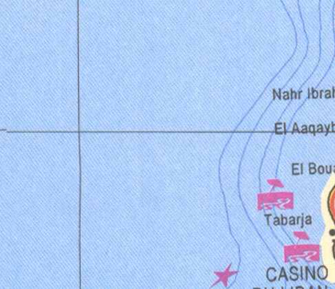Maps of Lebanon, Location and address, tabarja