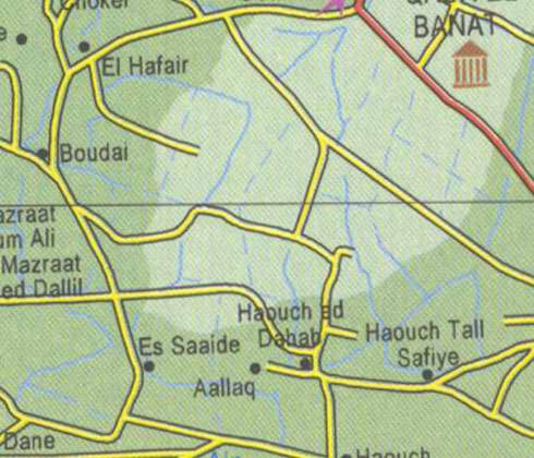 Maps of Lebanon, Location and address, el hafair, boudai, aallaq, es saaide, haouch tall safiye