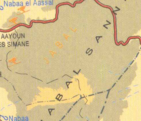 Maps of Lebanon, Location and address, nabaa el aassal