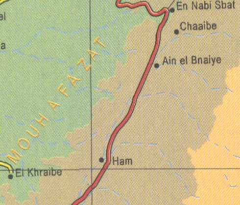 Maps of Lebanon, Location and address, ham, el khraibe, chaaibe, ain el bnaiye