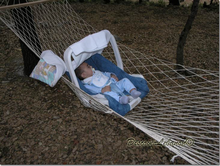 Baby sleeping in Ehden