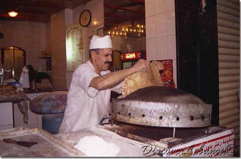 Man preparing bread