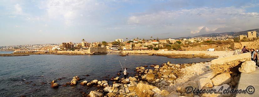 Byblos port panorama