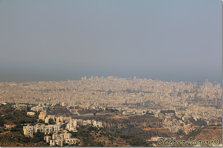Beirut panorama aerial view