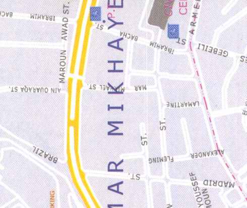 Maps of Beirut Location and address: Maroun awad street, brazil street, alexandre fleming, mar mkhael street