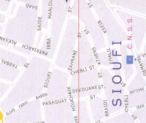 Maps of Beirut Location and address: Sioufi, paraguay street, chebli street, mouchrik zahrani, issa, saide, braidi