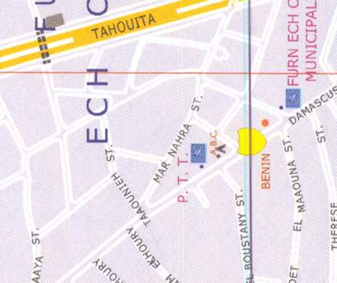 Maps of Beirut Location address: furn chebbak municipality, tahouita, mar nohra street, a.b.c., boustany