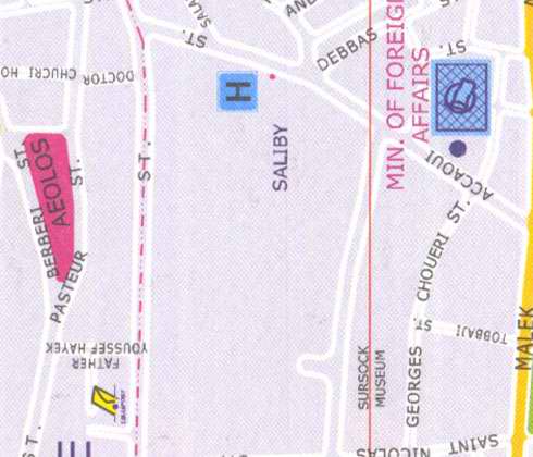 Maps of Beirut Location address: Ministry of foreigners affairs, georges choueri street, malek avenue, saliby, debbas, berberi, aeolos