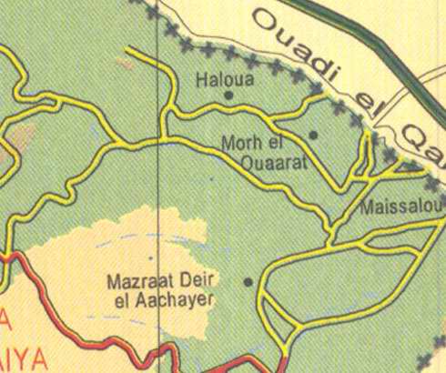 Maps of Lebanon, Location and address, haloua, morh el ouaarat, mazraat deir el aachayer