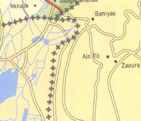 Maps of Lebanon, Location and address, baniyas, nkhale, ain fit, zaoura