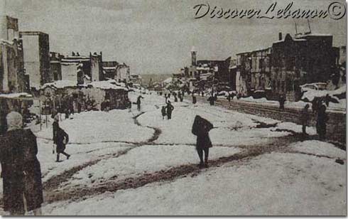 Beirut snow fall