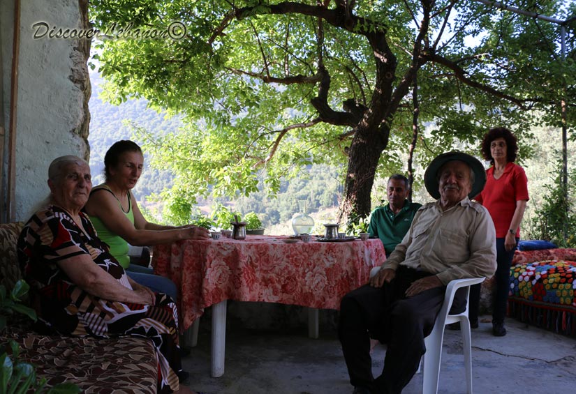 Sipping Lebanese coffee