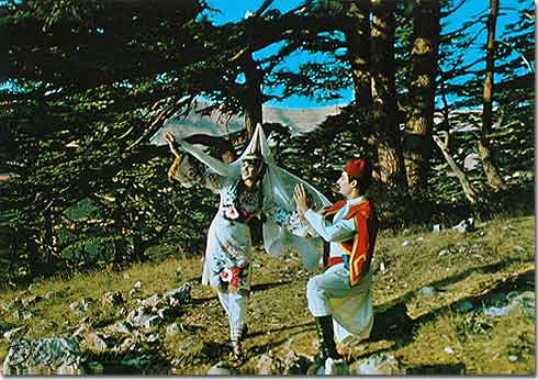 Folk dancers cedars forest