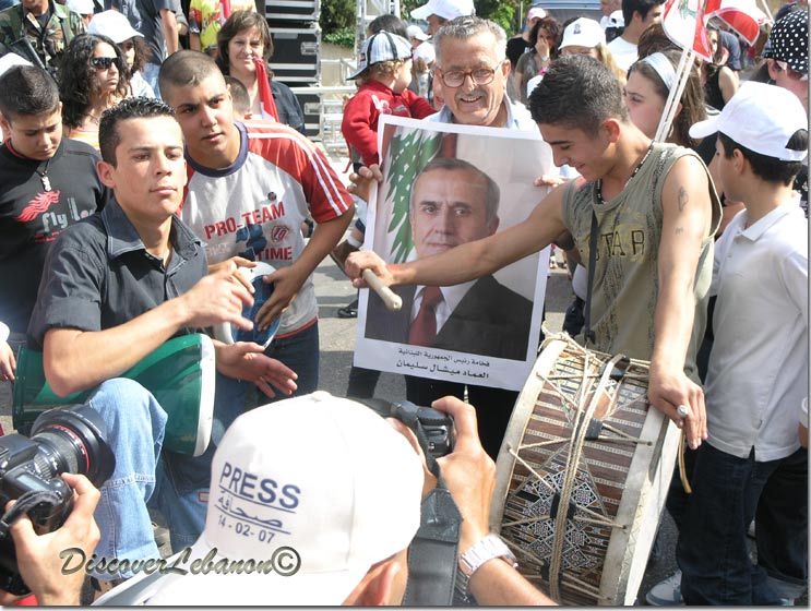 Boy playing Derbakeh