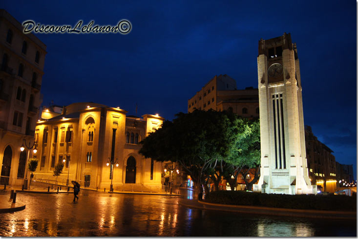 Parliament square by night
