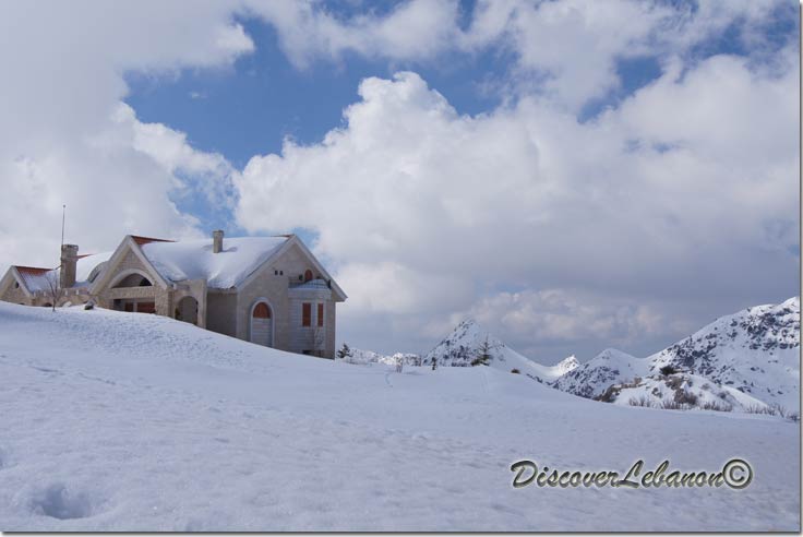 Villa under snow