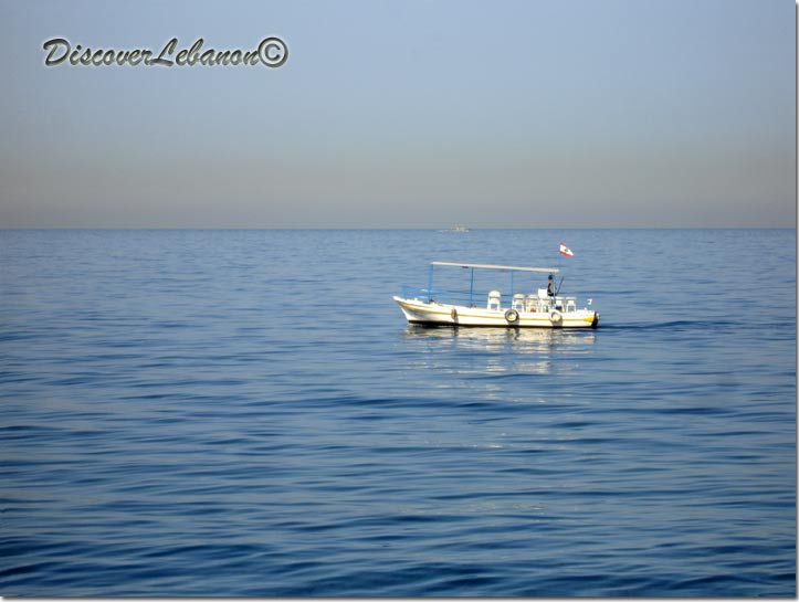 Small boat in sea