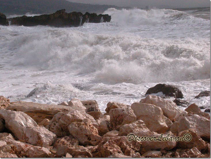 Storm and heavy waves