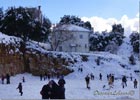 Families playing in snow Aannaya