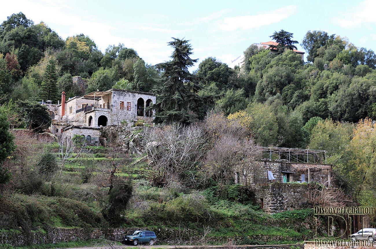 Old houses in Maarab village landscape